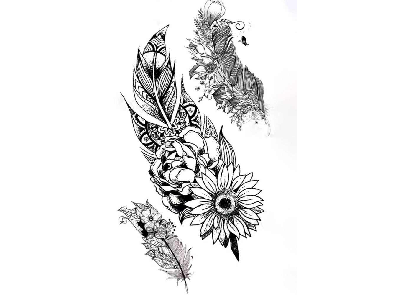 Geçici Tüy Figürlü Dövme Tattoo