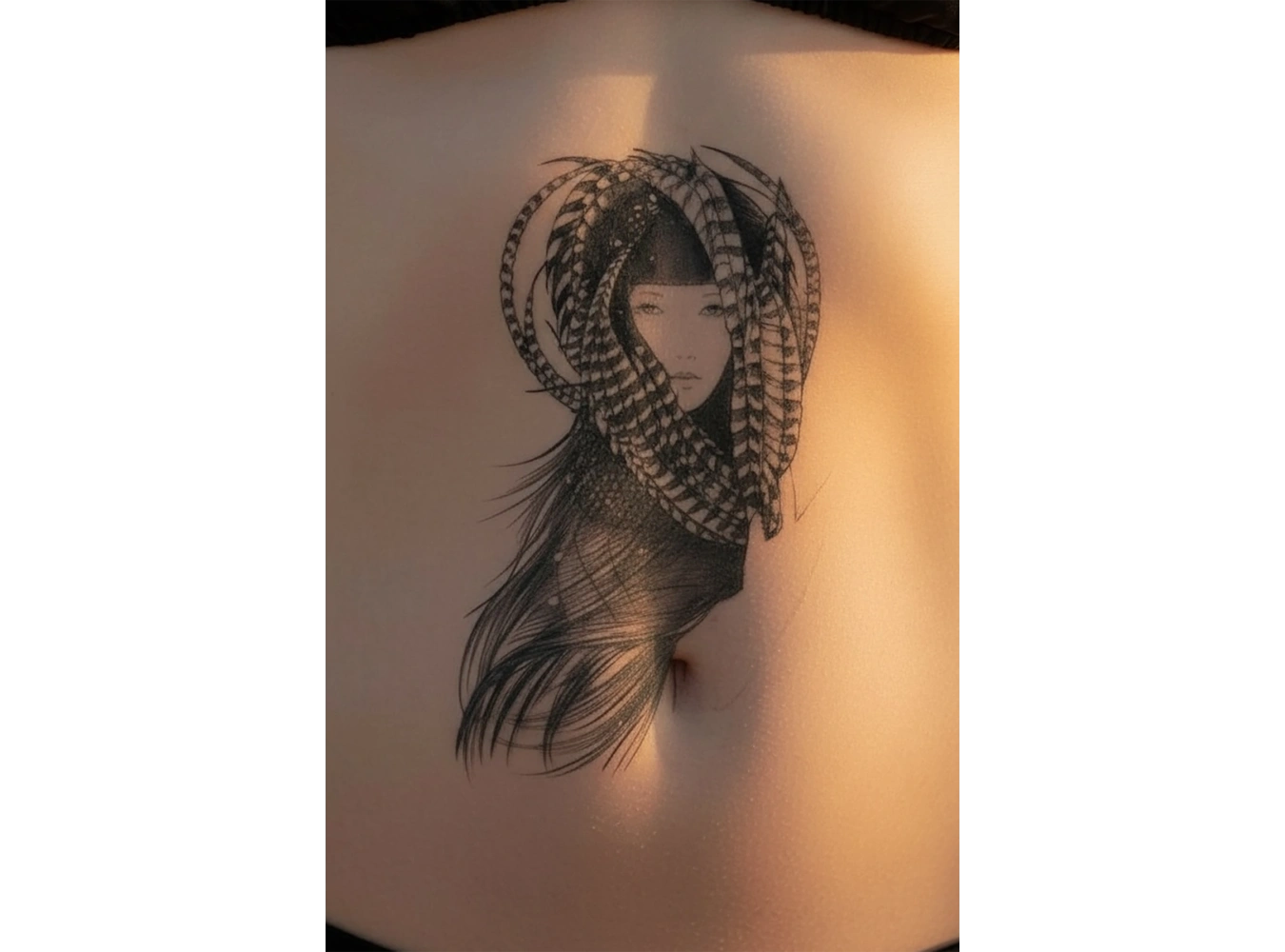 Geçici Tüy ve Kadın Modelli Dövme Tattoo