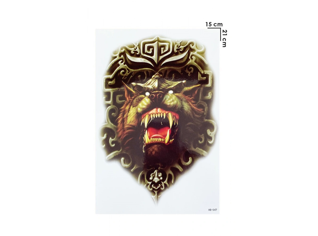 Geçici Vahşi Ayı Modelli Dövme Tattoo