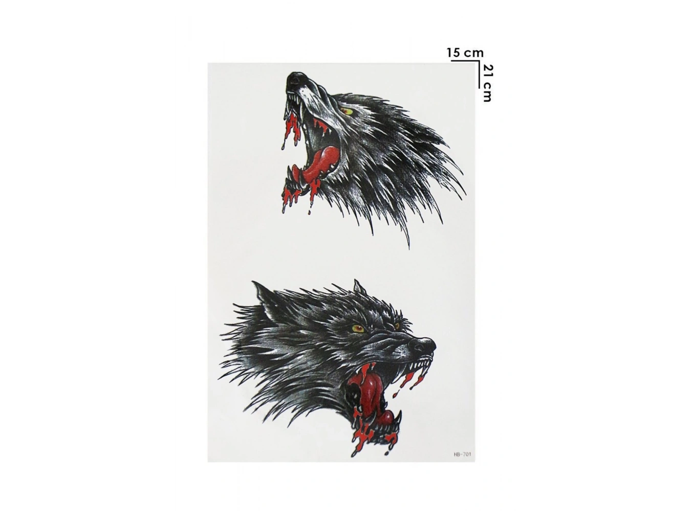 Geçici Vahşi Kurt Dövme Tattoo