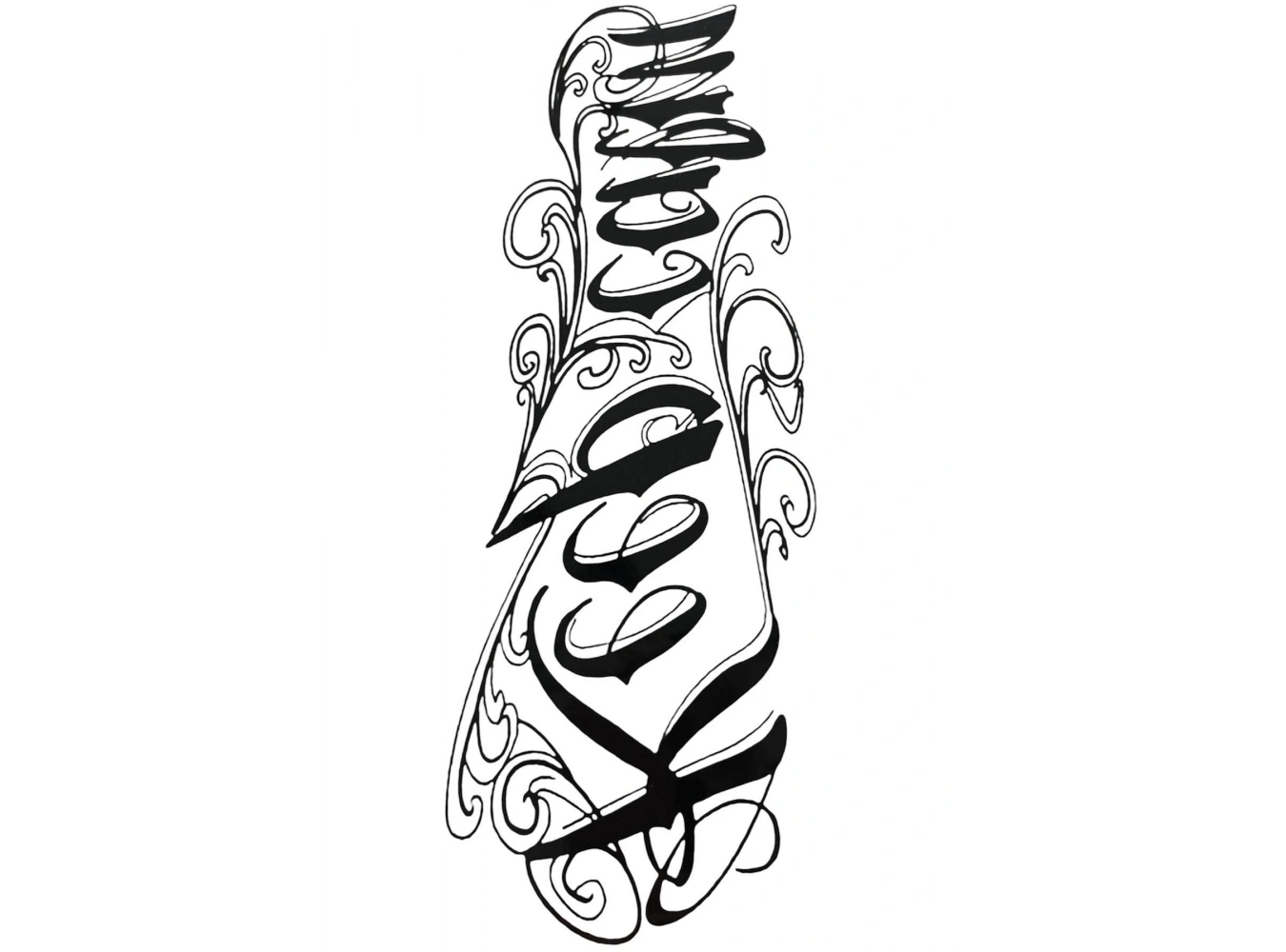 Geçici Yazı Detaylı Dövme Tattoo