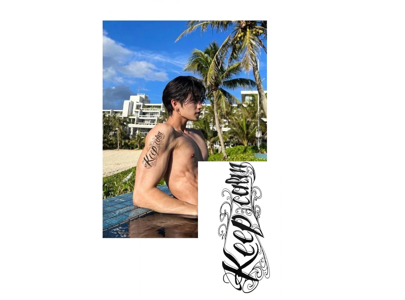 Geçici Yazı Detaylı Dövme Tattoo