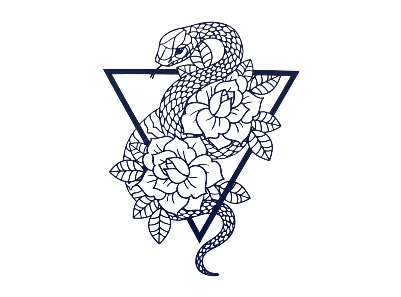 Geçici Yılan Figürlü 12 Saat Sonra Kararan Dövme Tatto