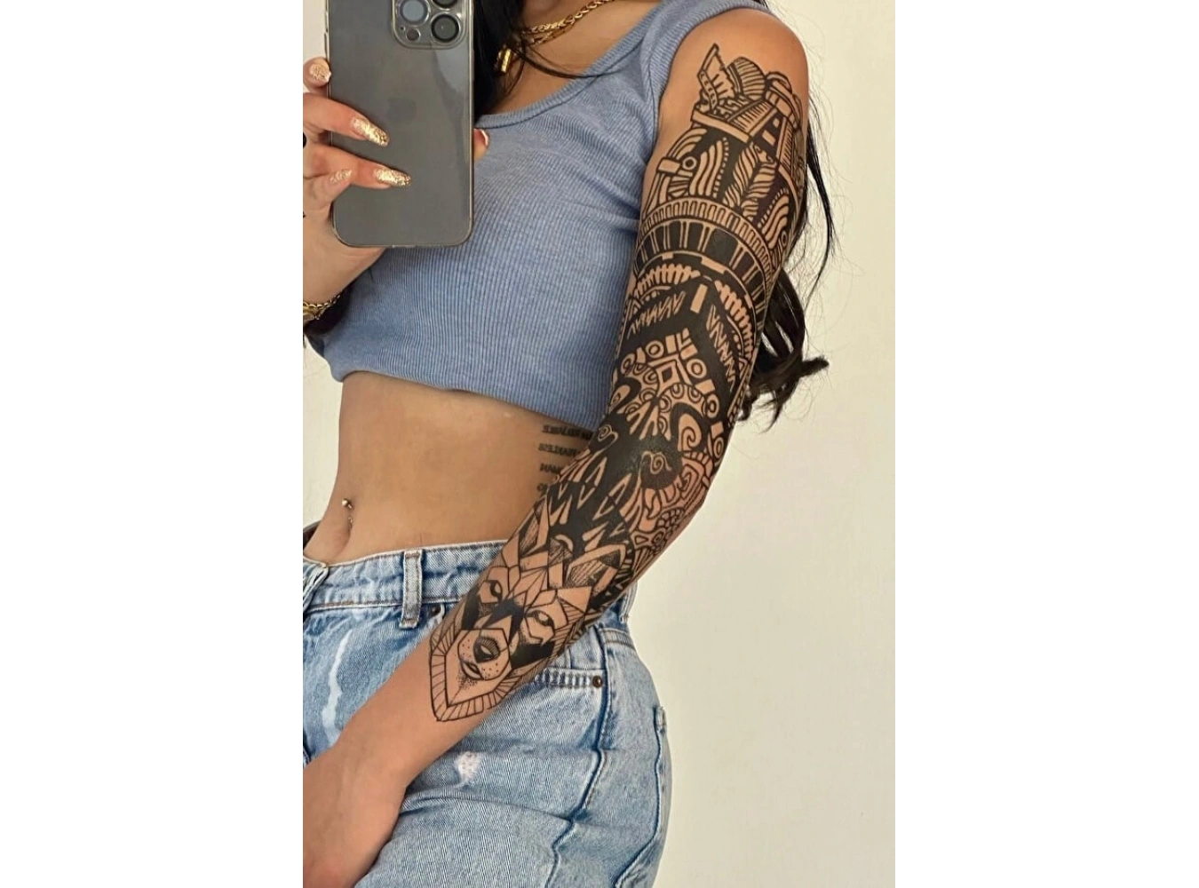 Geometrik Kol Geçici Dövme Tattoo