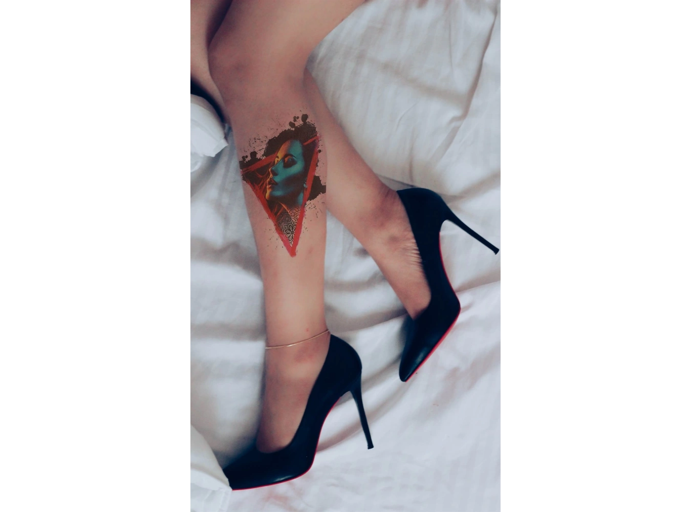 Gerçekçi Geçici Kadın Modelli Dövme Tattoo