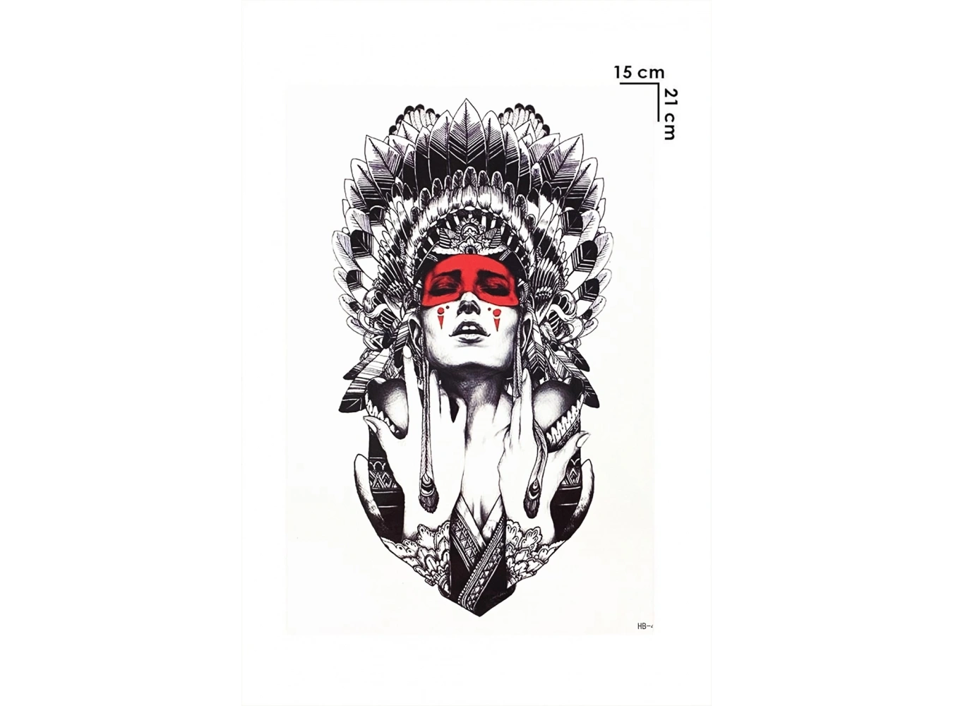 Gerçekçi Geçici Kızıldereli Kadın Dövme Tattoo