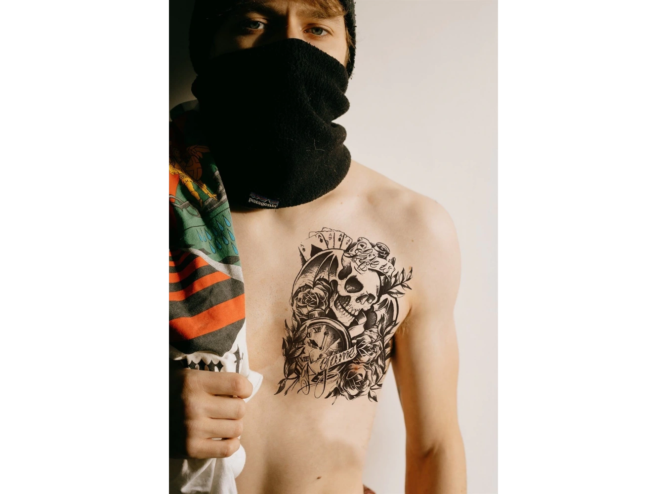 Gerçekçi Geçici Kurukafa ve Saat Dövme Tattoo