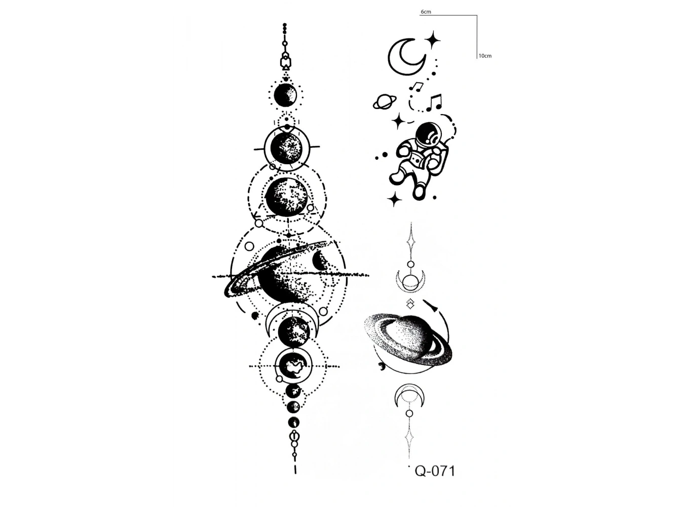 Gezegen Geçici Dövme Tattoo