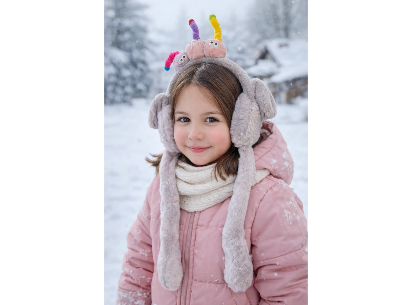 Gri Renk Canavar Figürlü Kulakları Oynayan Peluş Kulaklık