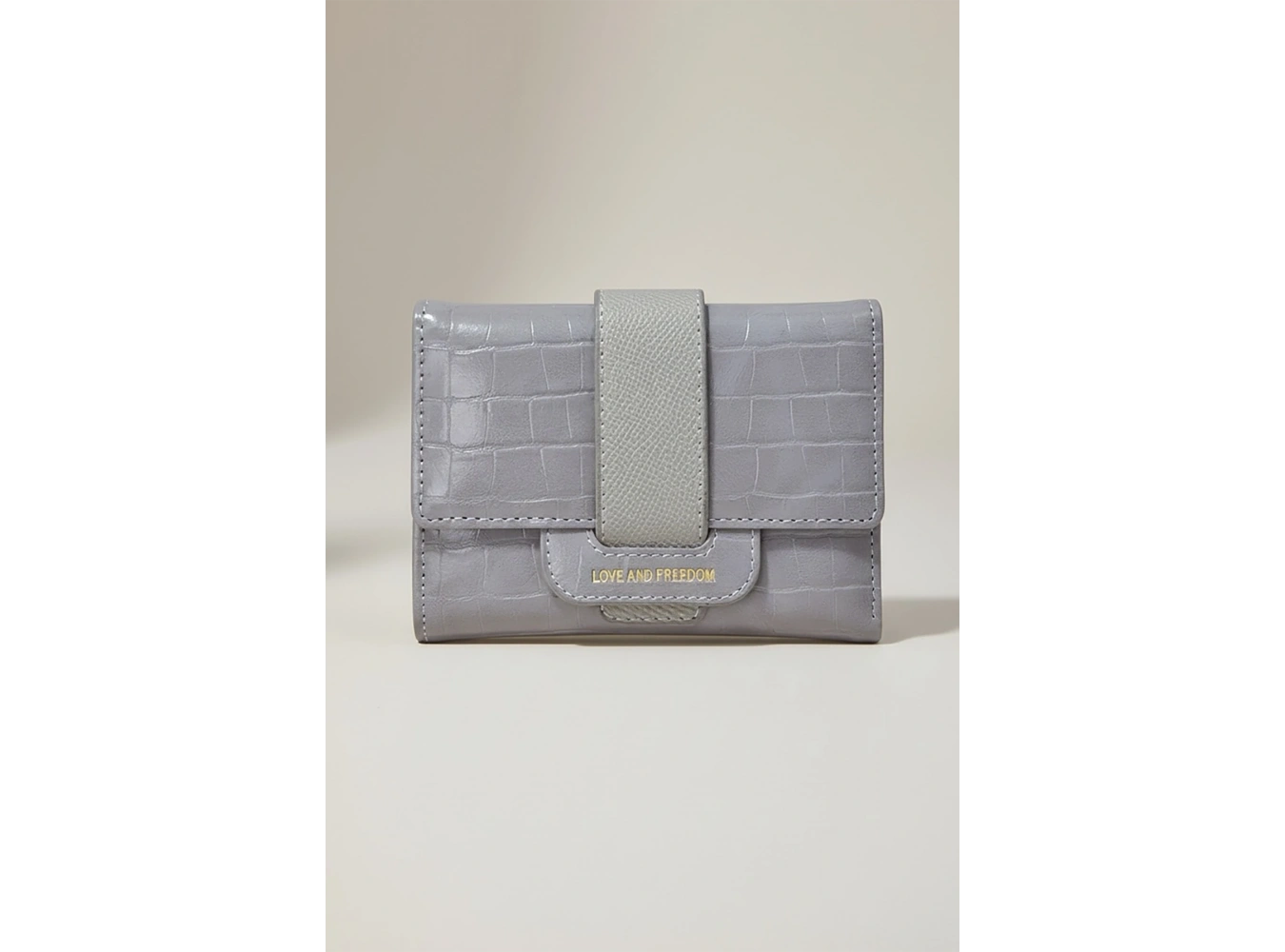 Gri Renk Deri Kadın Cüzdan/Kartlık