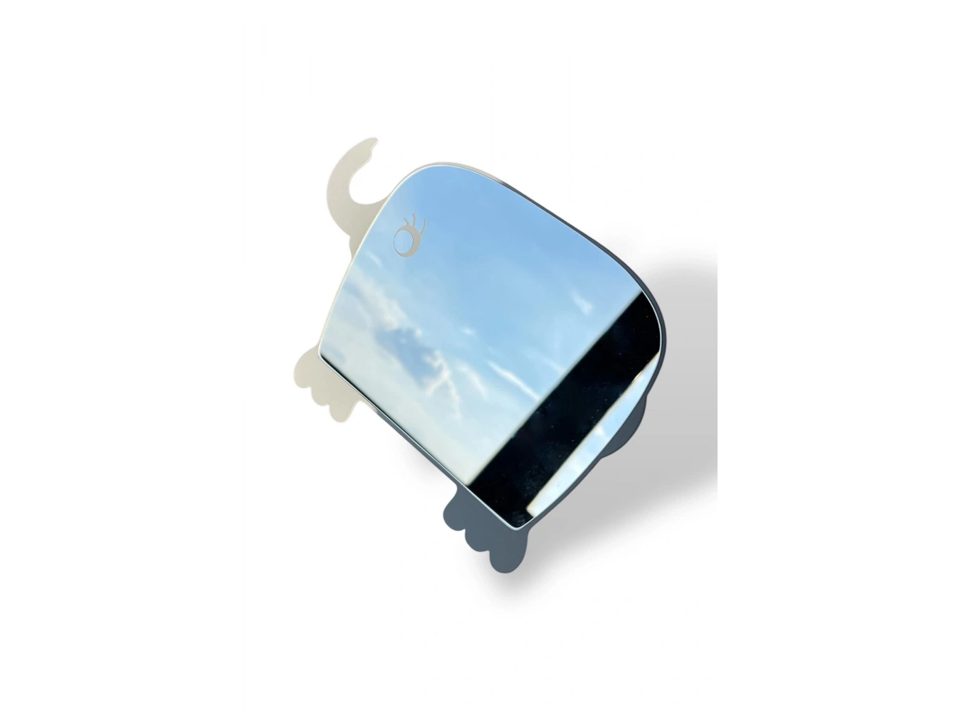 Gri Renk Fil Figürlü Masa Aynası