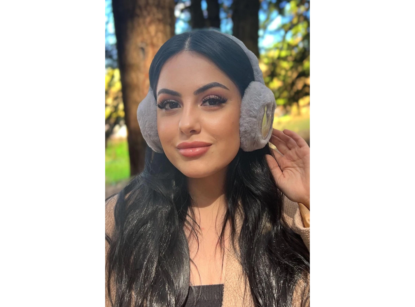 Gri Renk Taç Figürlü Peluş Kulaklık