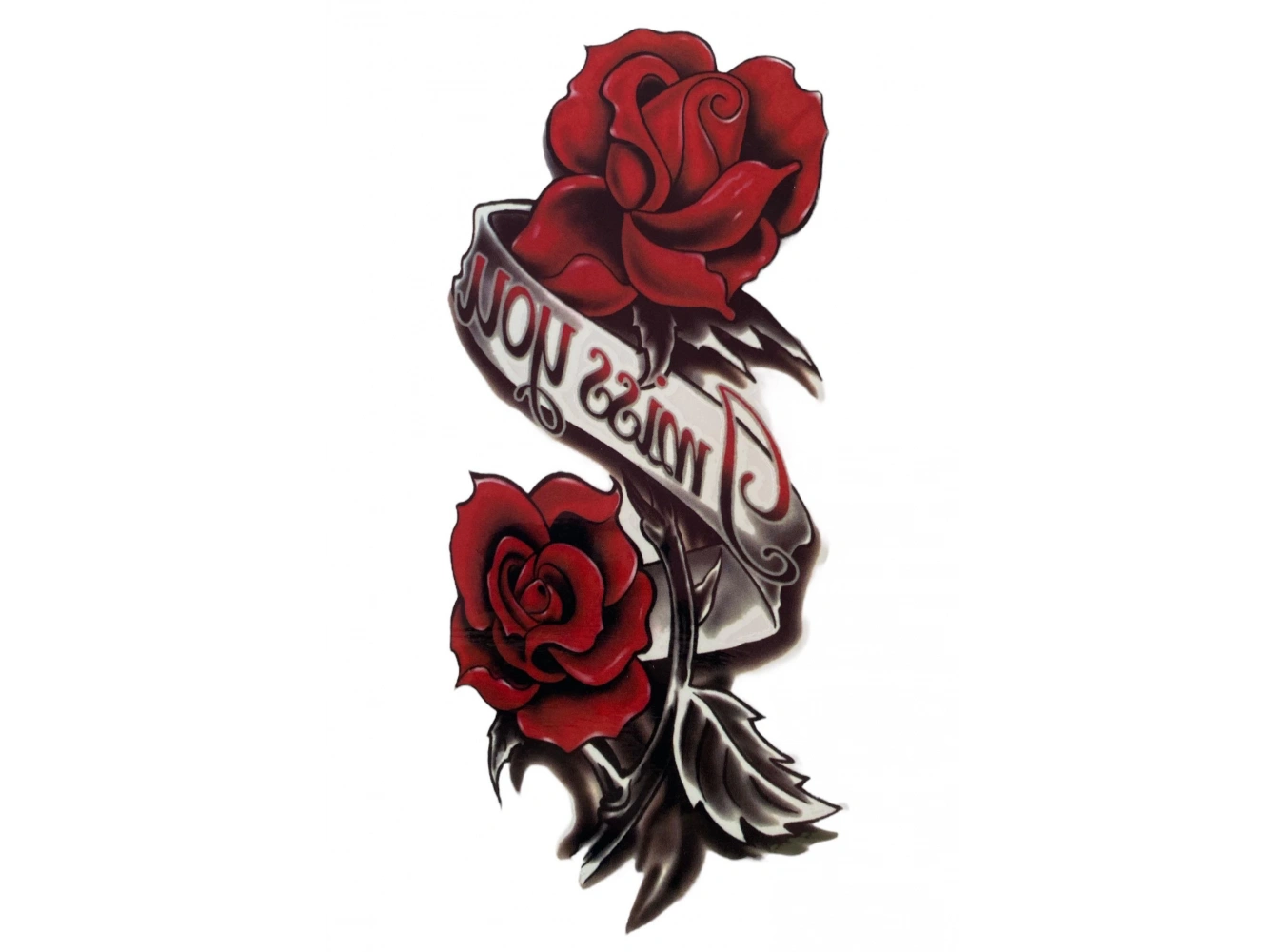 Gül Figürlü Geçici Dövme Tattoo