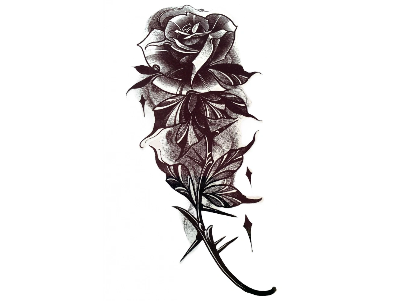 Gül Figürlü Geçici Dövme Tattoo