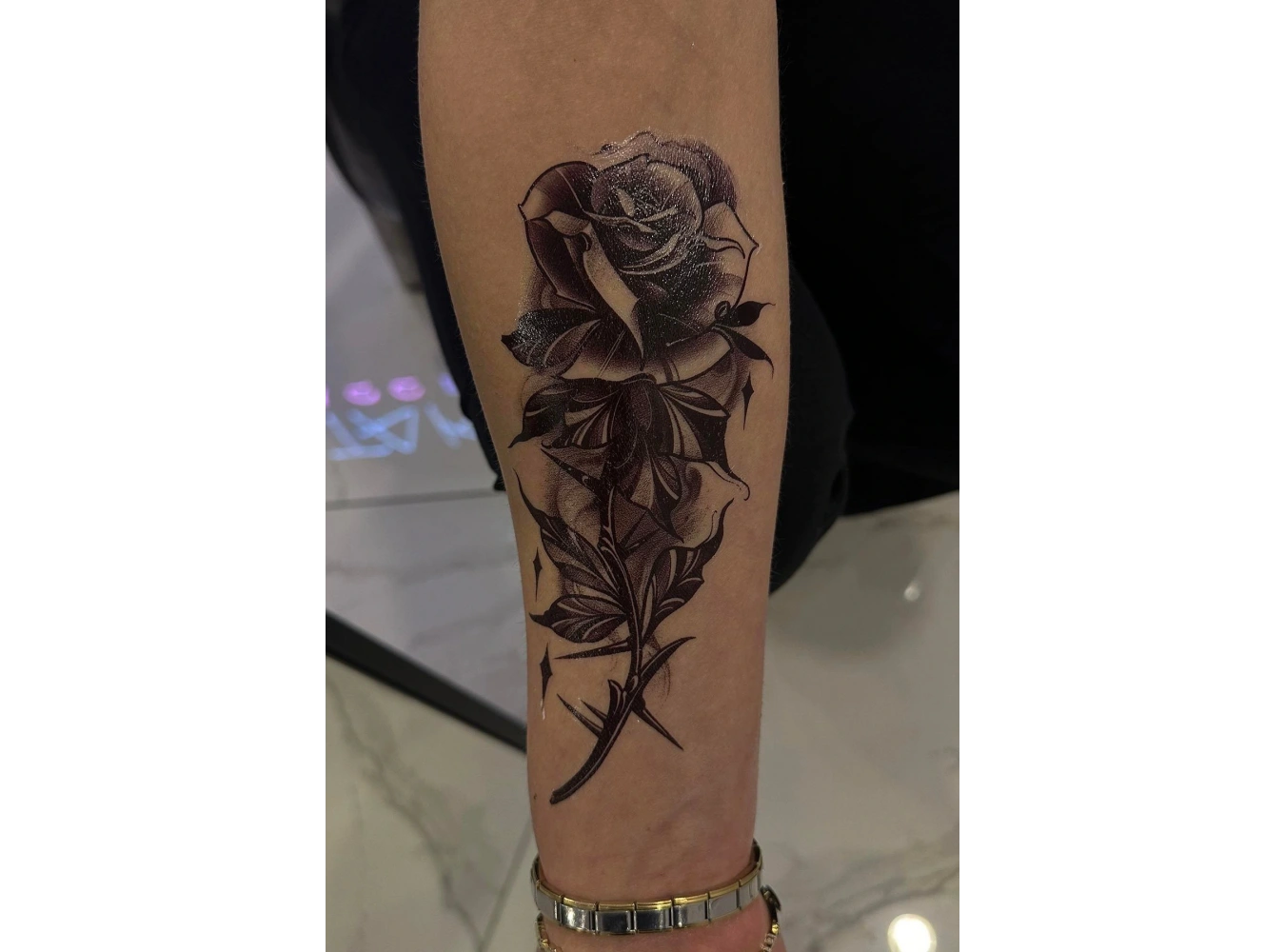 Gül Figürlü Geçici Dövme Tattoo