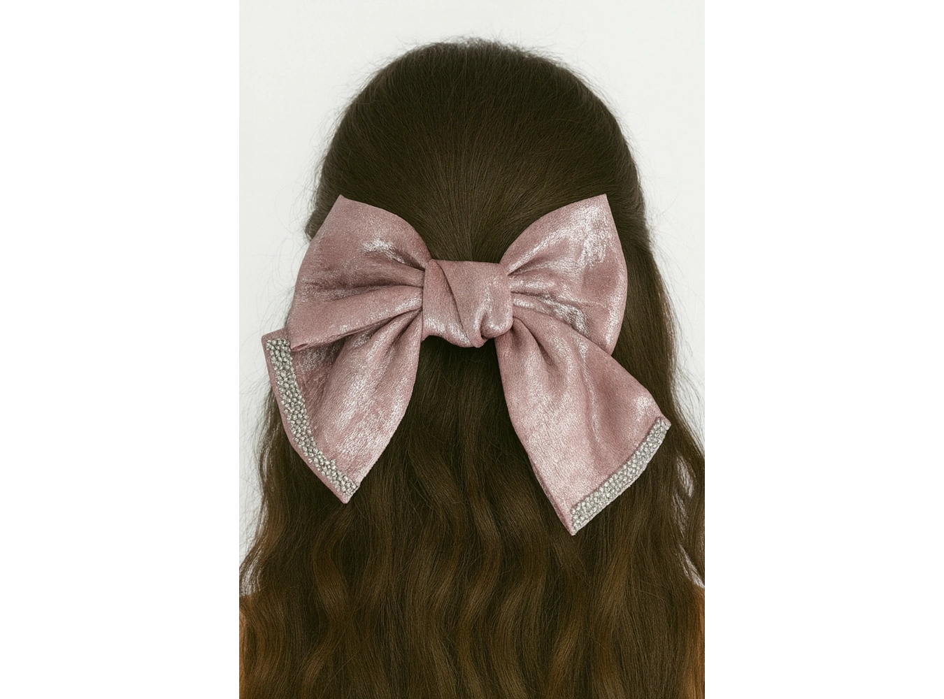 Gül Kurusu Renk Kurdele Figürlü Taş Detaylı Otomat Toka