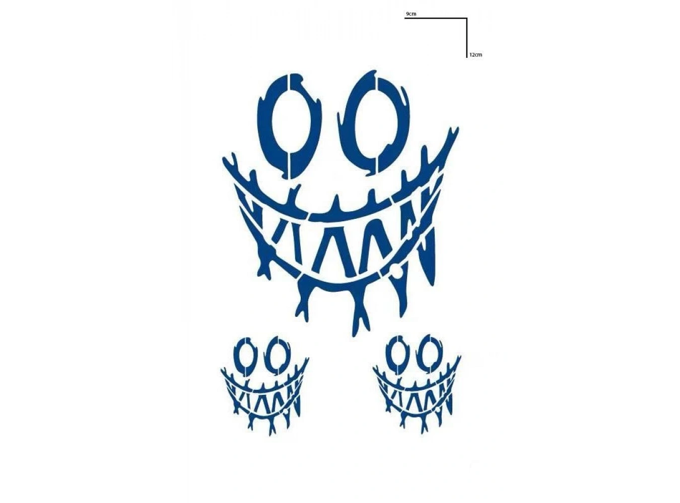 Gülen Yüz Figürlü 12 Saat Sonra Kararan Geçici Mini Dövme Tattoo