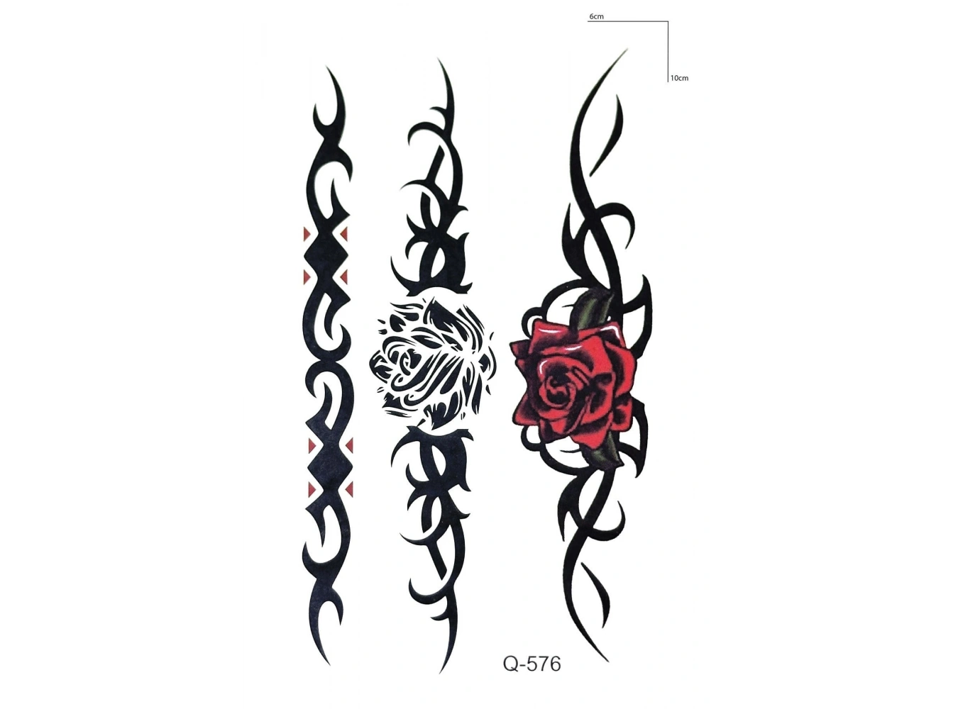 Güllü Tribal Mini Geçici Dövme Tattoo