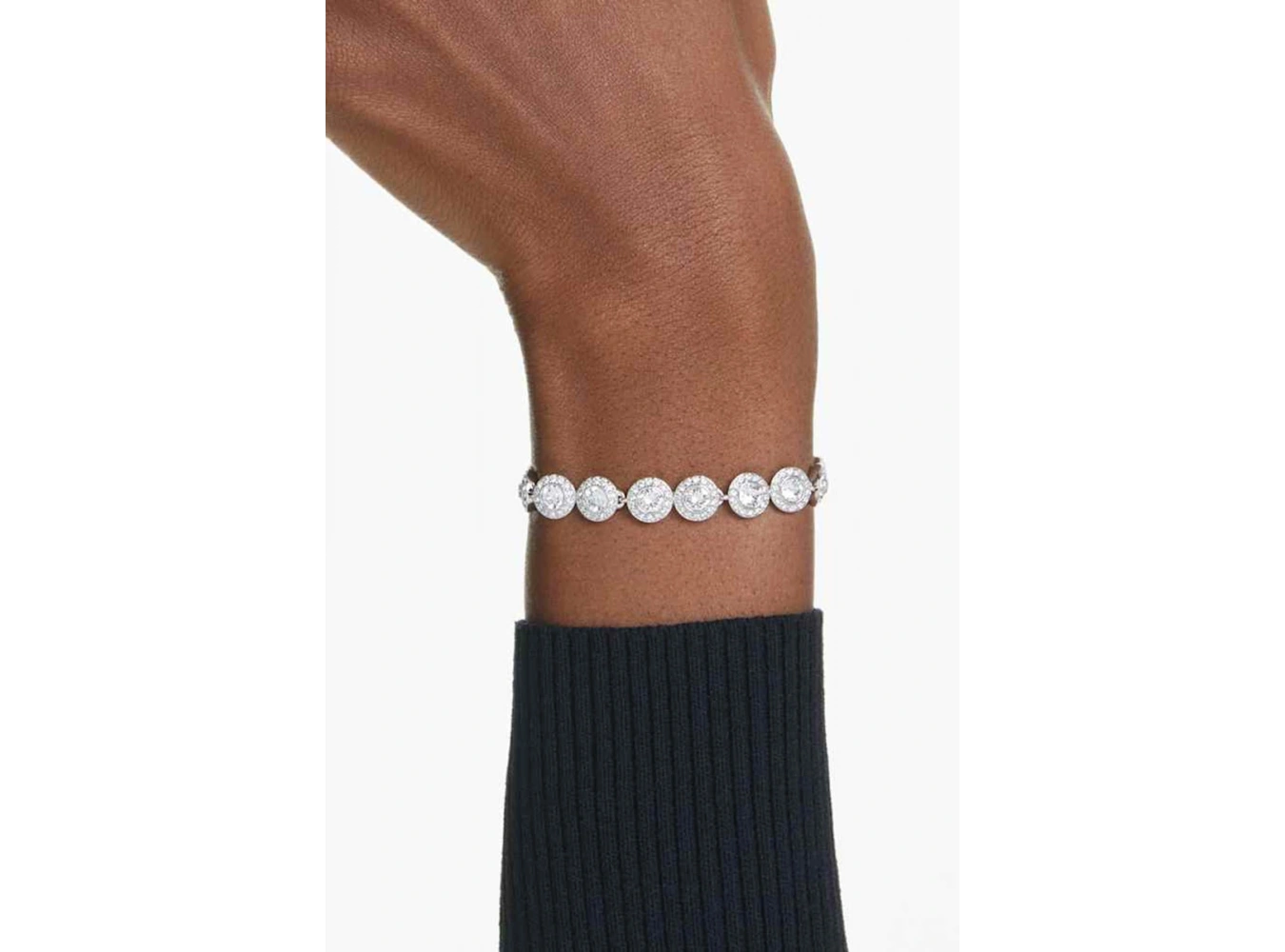 Gümüş Renk 14K Altın Kaplama Taşlı Bileklik