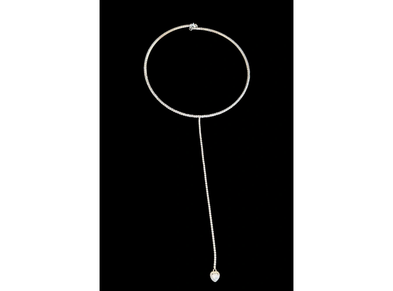 Gümüş Renk 14K Altın Kaplama Vip Choker Kolye