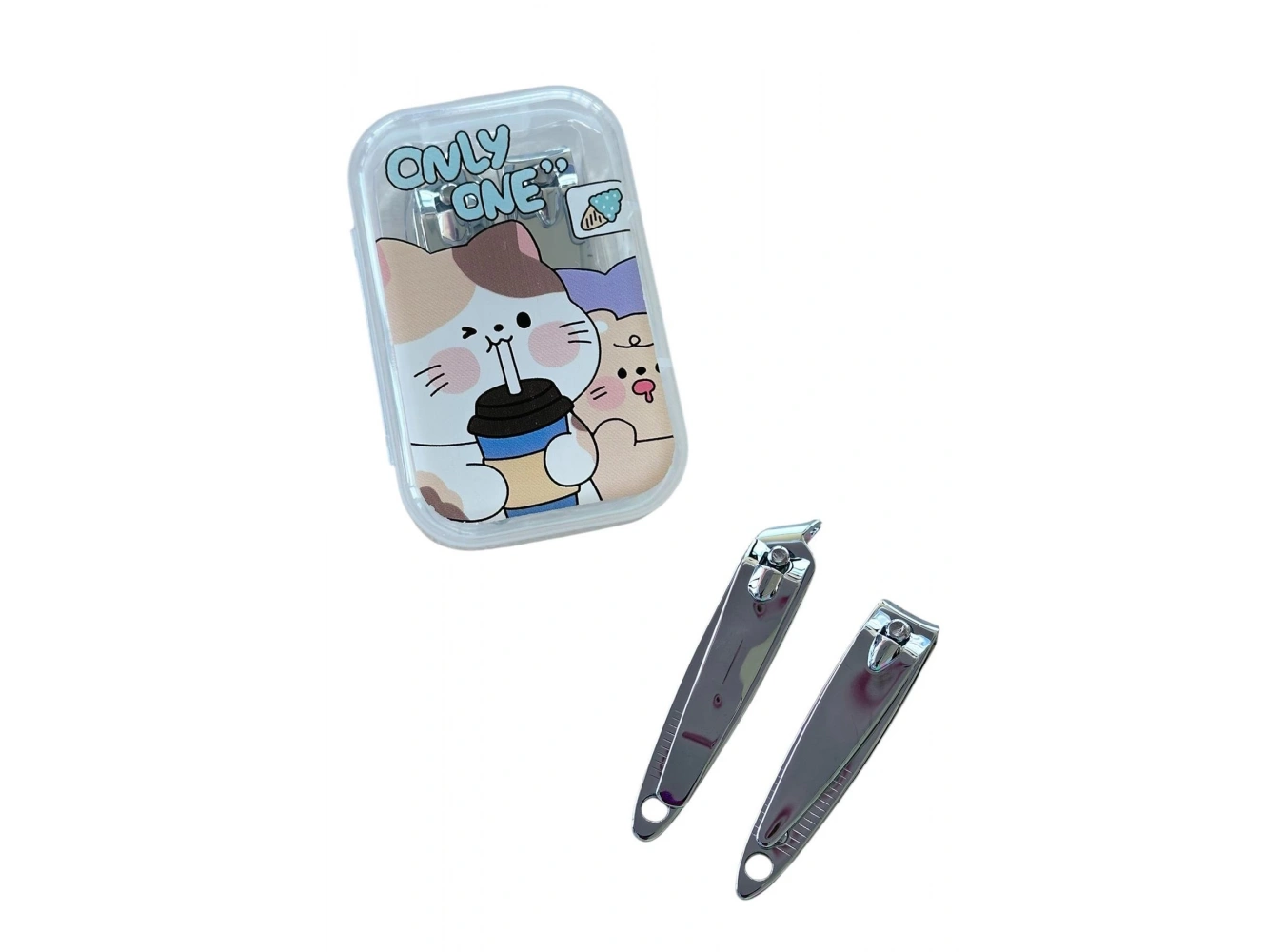 Gümüş Renk 2li Kutulu Tırnak Makası Seti (Küçük Boy)