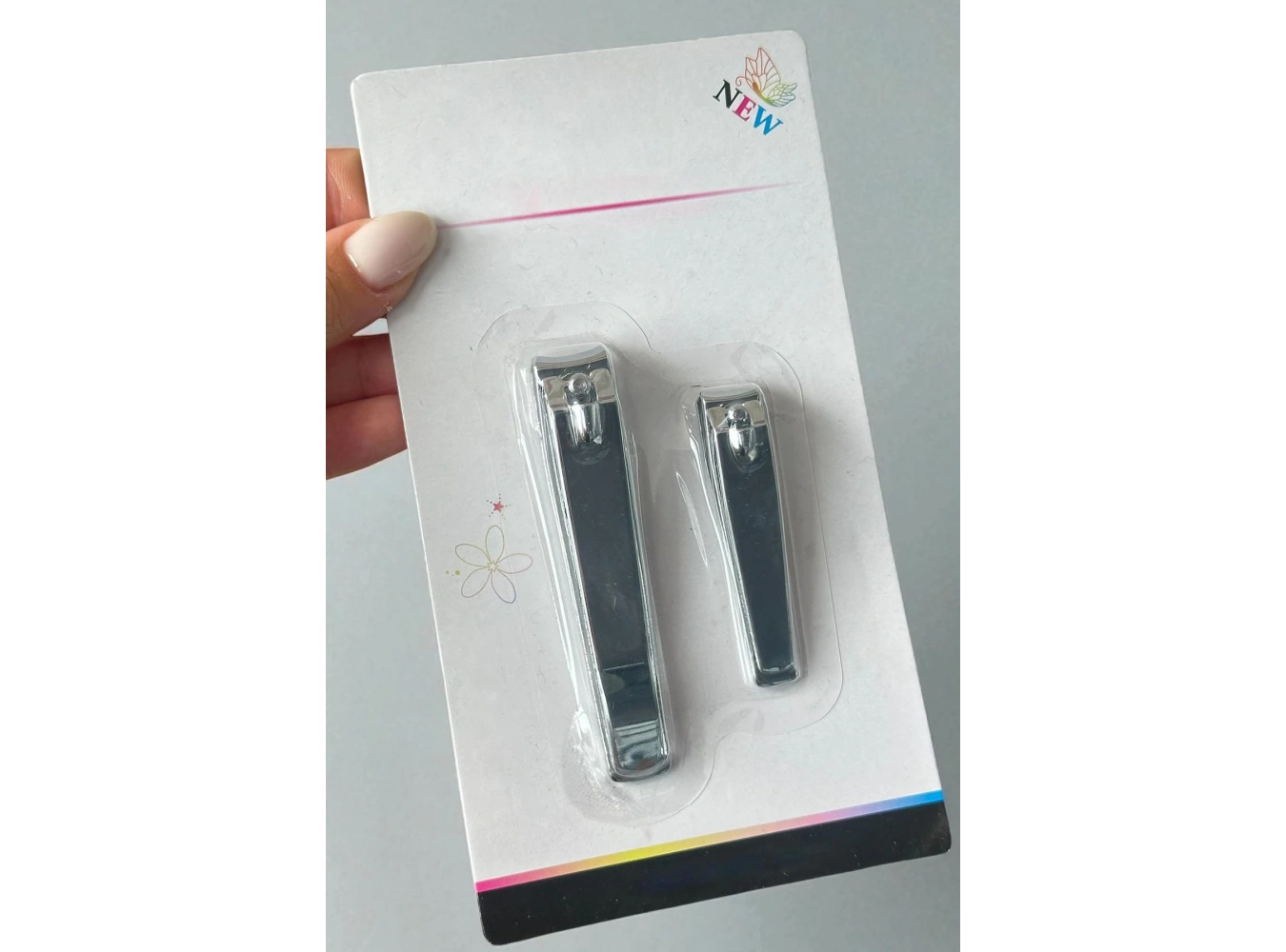 Gümüş Renk 2li Orta Boy Ve Büyük Boy Tırnak Makası Set