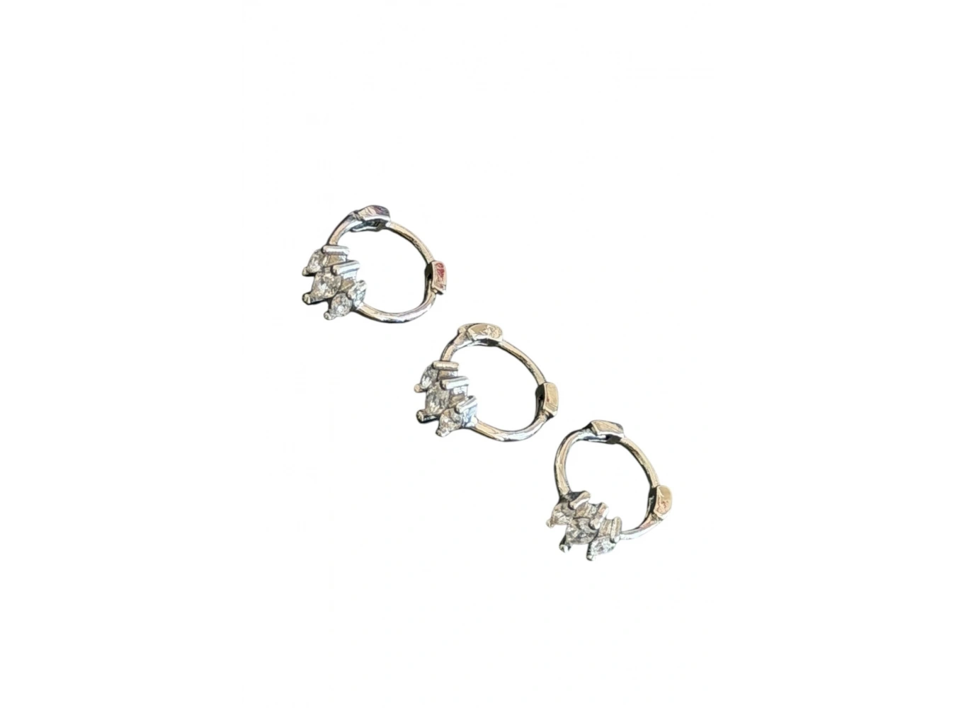Gümüş Renk 3lü Halka Tragus Set