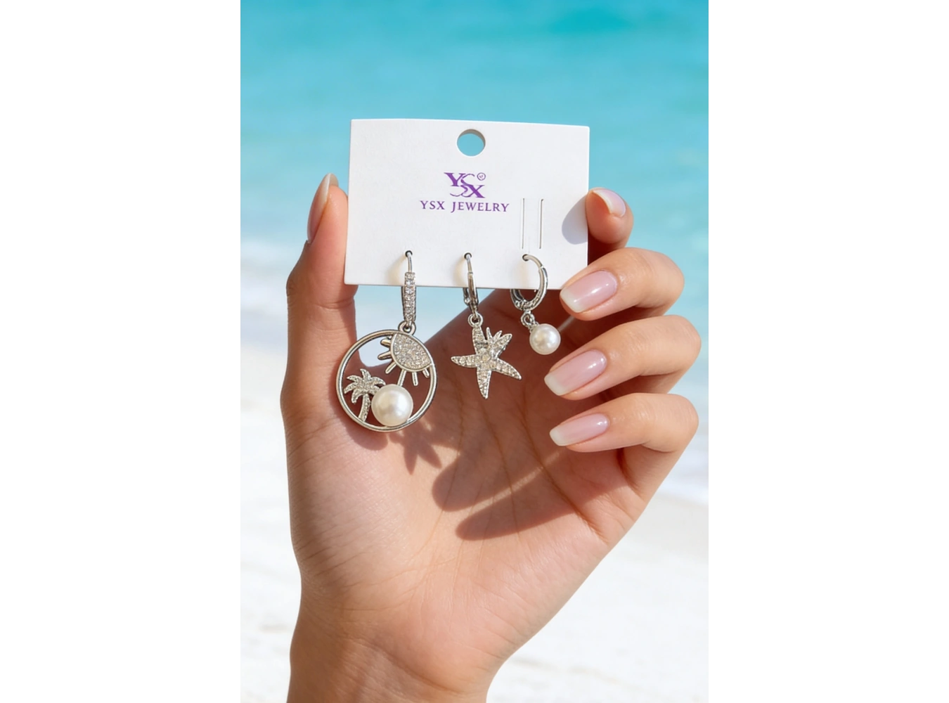 Gümüş Renk 3lü Ysx Küpe Set