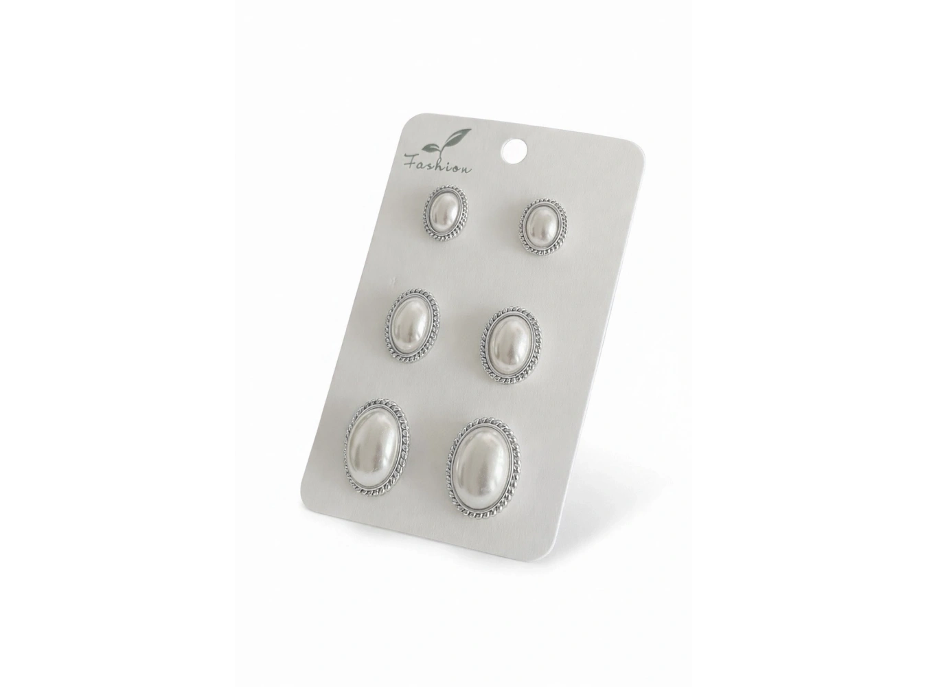 Gümüş Renk 6lı İncili Küpe Set