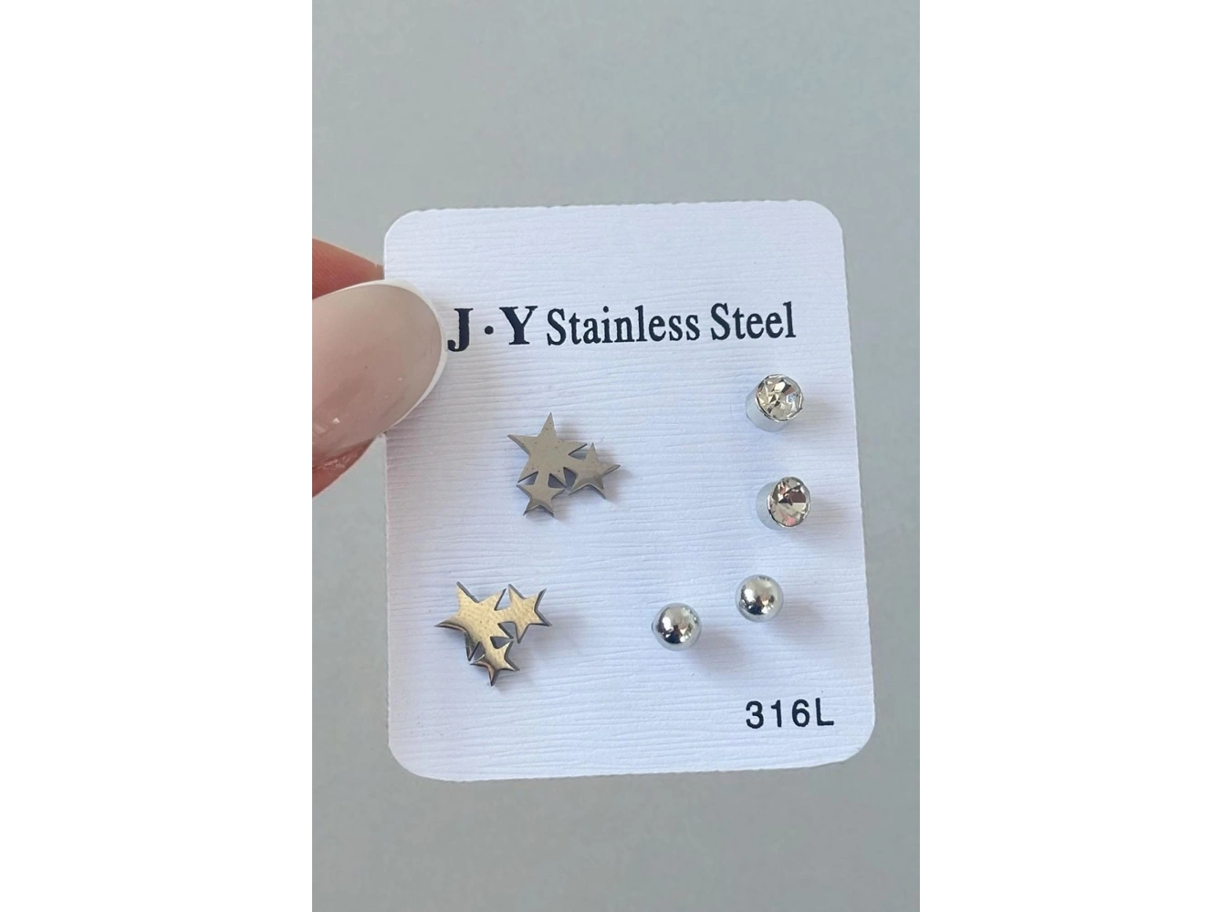 Gümüş Renk 6lı Karışık Figürlü Çelik Küpe Set