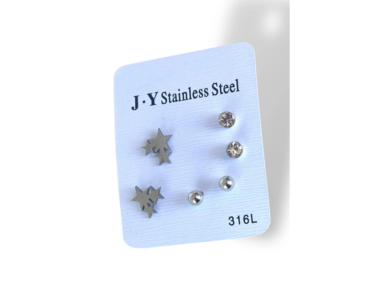 Gümüş Renk 6lı Karışık Figürlü Çelik Küpe Set