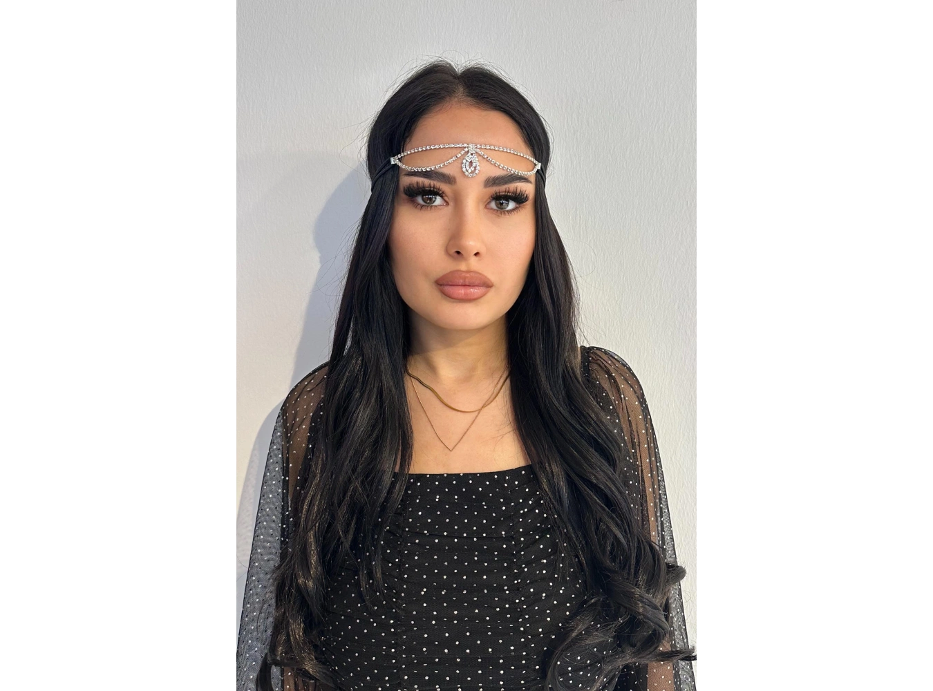 Gümüş Renk Alınlık, Kristal Taşlı Saç Aksesuarı, Gelin Tacı, Nişan Nikâh Kına Saç Aksesuarı