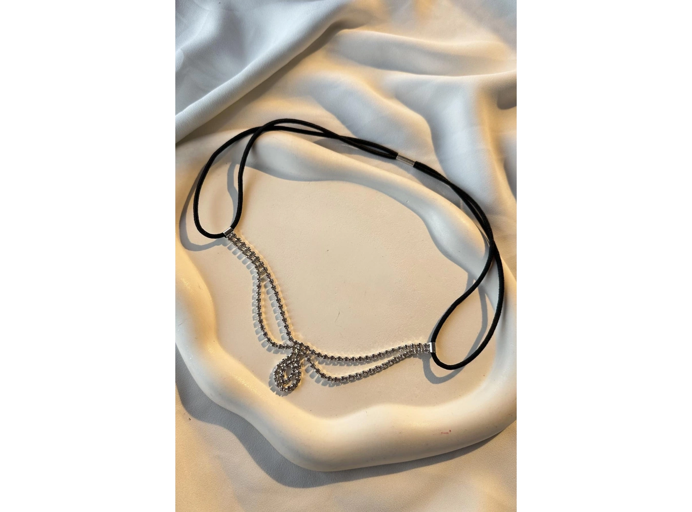 Gümüş Renk Alınlık, Kristal Taşlı Saç Aksesuarı, Gelin Tacı, Nişan Nikâh Kına Saç Aksesuarı