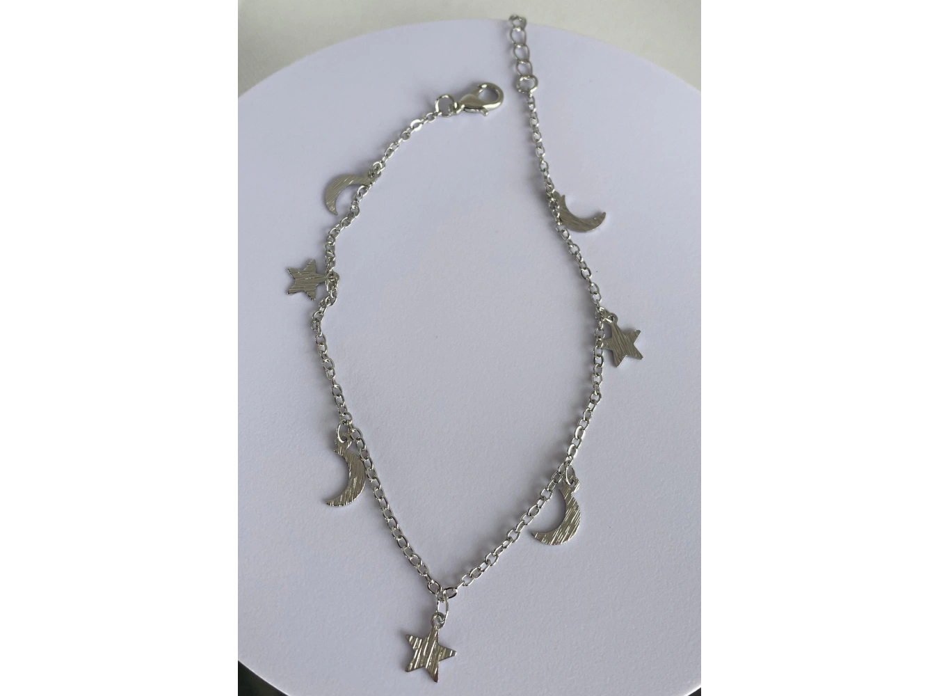 Gümüş Renk Ay Ve Yıldız Figürlü Halhal