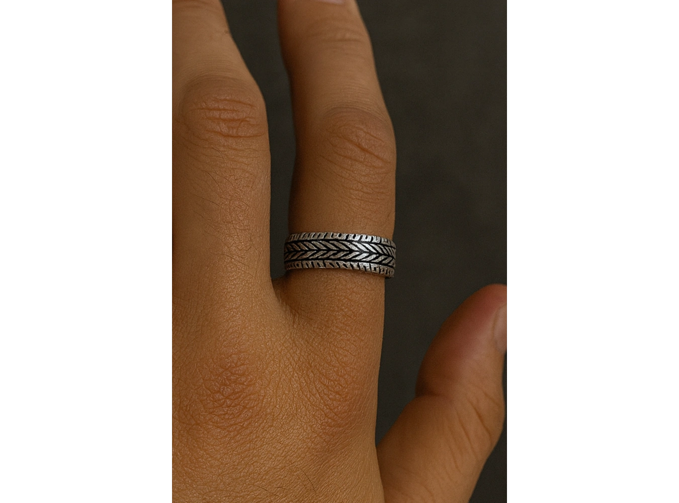 Gümüş Renk Ayarlanabilir Çelik Erkek Yüzük