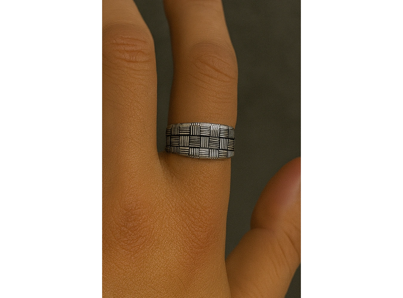 Gümüş Renk Ayarlanabilir Çelik Erkek Yüzük