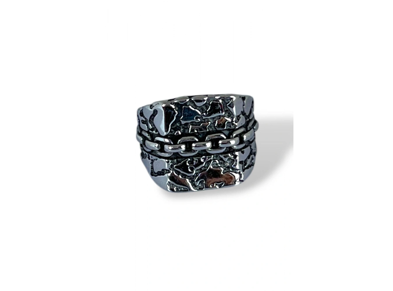 Gümüş Renk Ayarlanabilir Çelik Erkek Yüzük