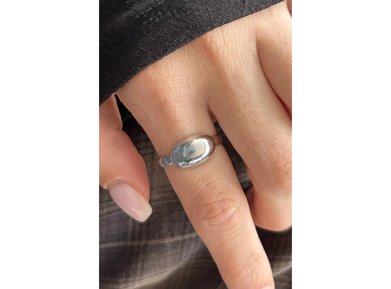 Gümüş Renk Ayarlanabilir Çelik Yüzük