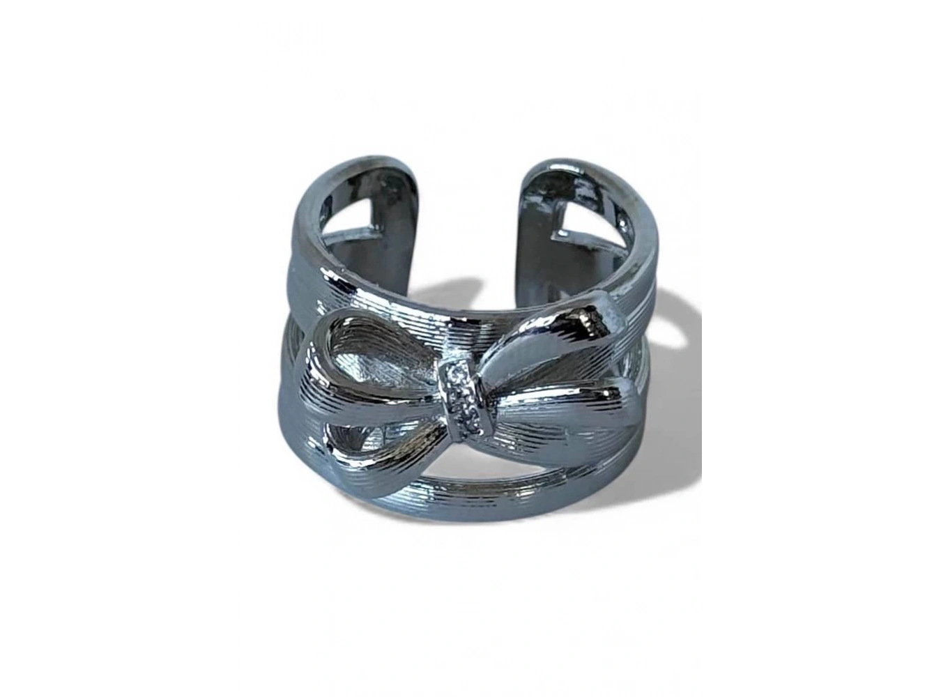 Gümüş Renk  Ayarlanabilir Çelik Yüzük