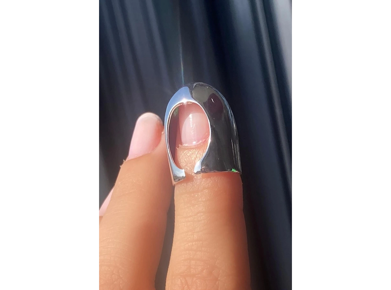 Gümüş Renk Ayarlanabilir Tırnak Yüzüğü