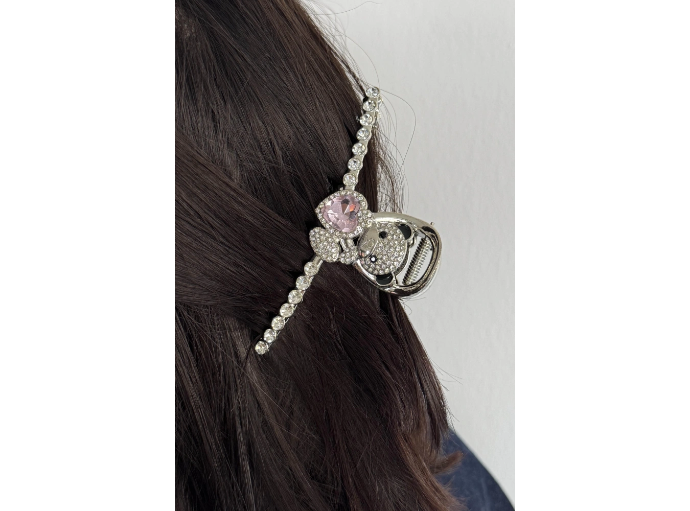 Gümüş Renk Ayıcık Figürlü Metal Mandal Toka