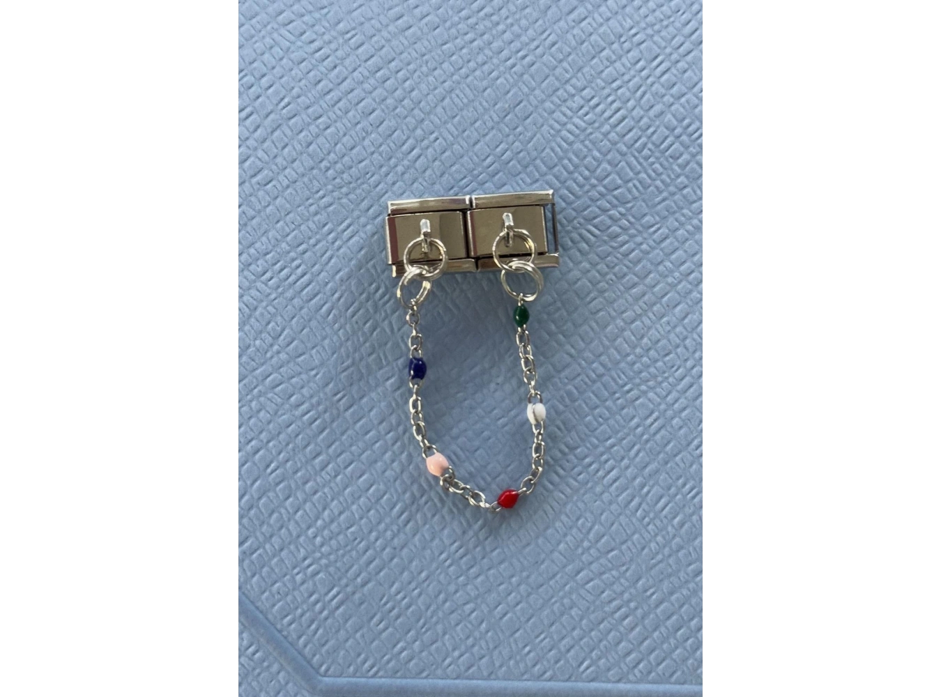 Gümüş Renk Boncuk Figürlü Çelik Nomination Charm (Çift