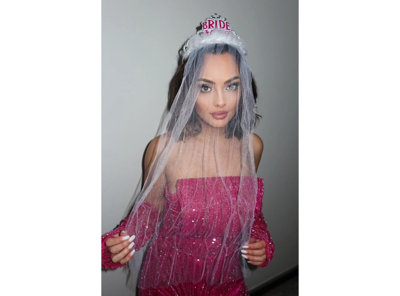 Gümüş Renk Bride To Be Duvak Detaylı Tarak Taç