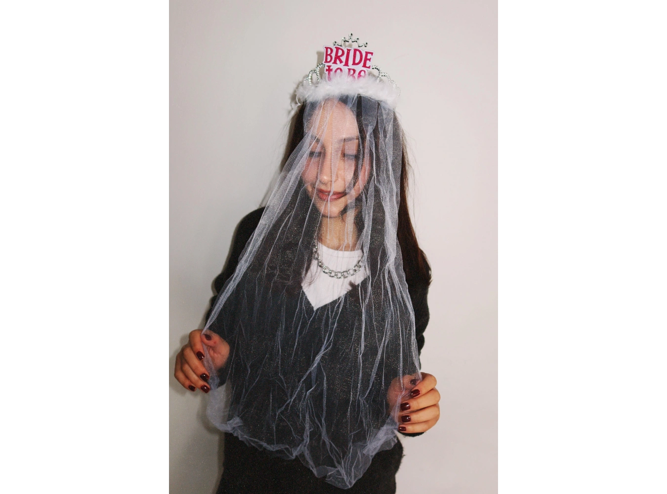 Gümüş Renk Bride To Be Duvak Detaylı Tarak Taç