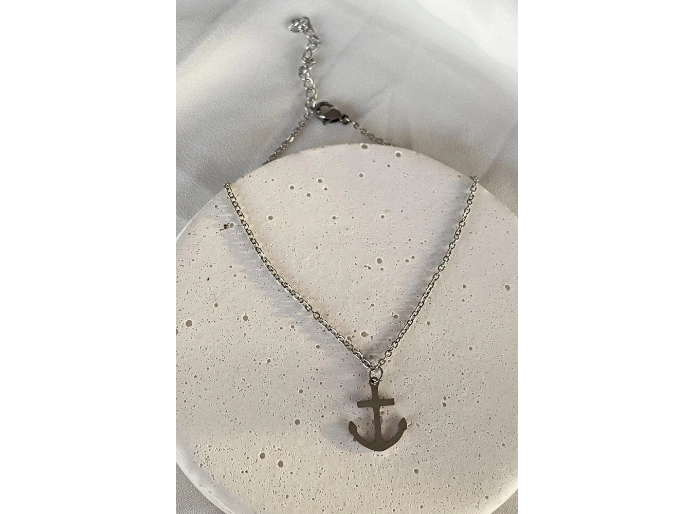 Gümüş Renk Çapa Figürlü Çelik Halhal