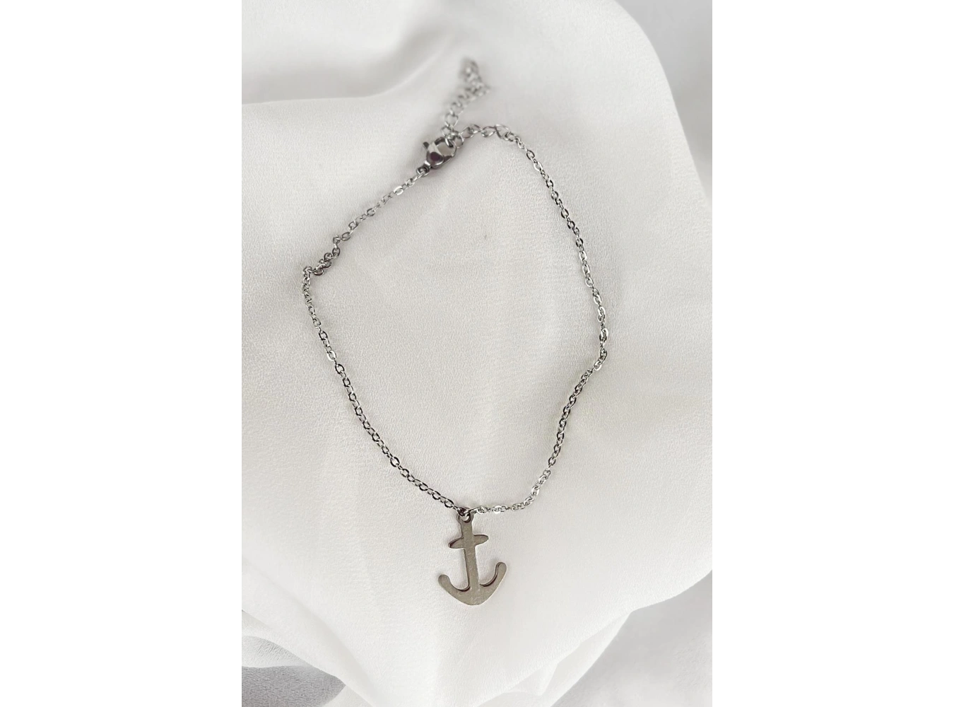 Gümüş Renk Çapa Figürlü Çelik Halhal