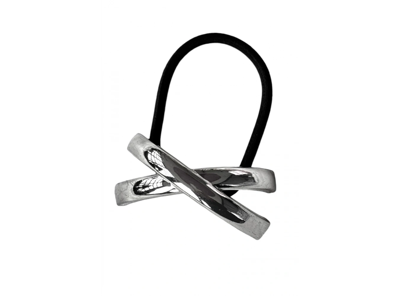 Gümüş Renk Çarpı Figürlü Metal Lastik Toka