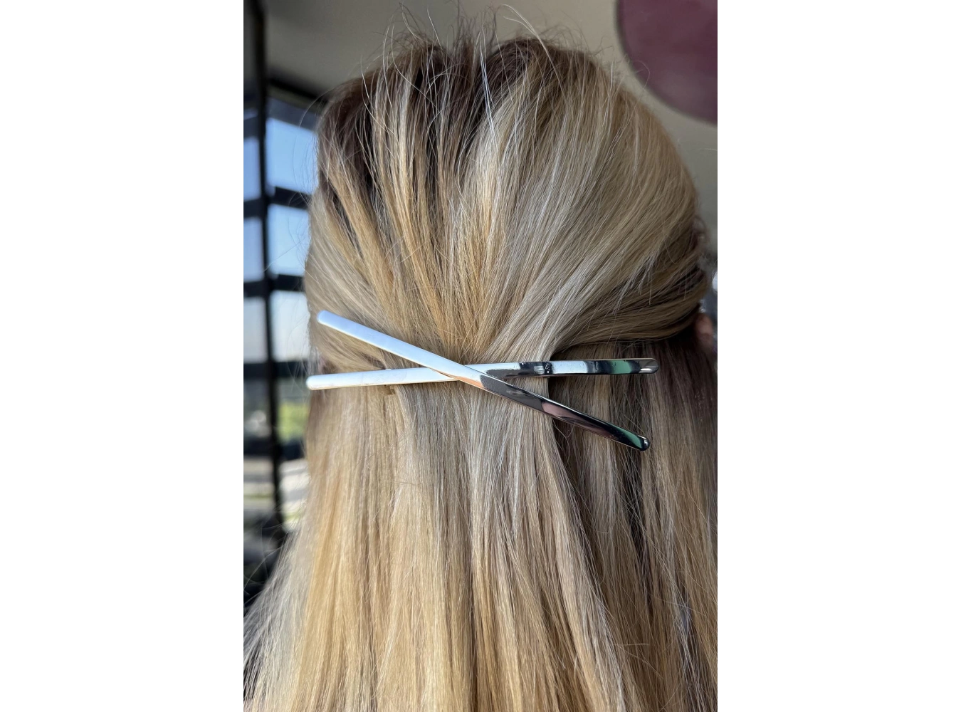 Gümüş Renk Çarpı Figürlü Metal Otomat Toka