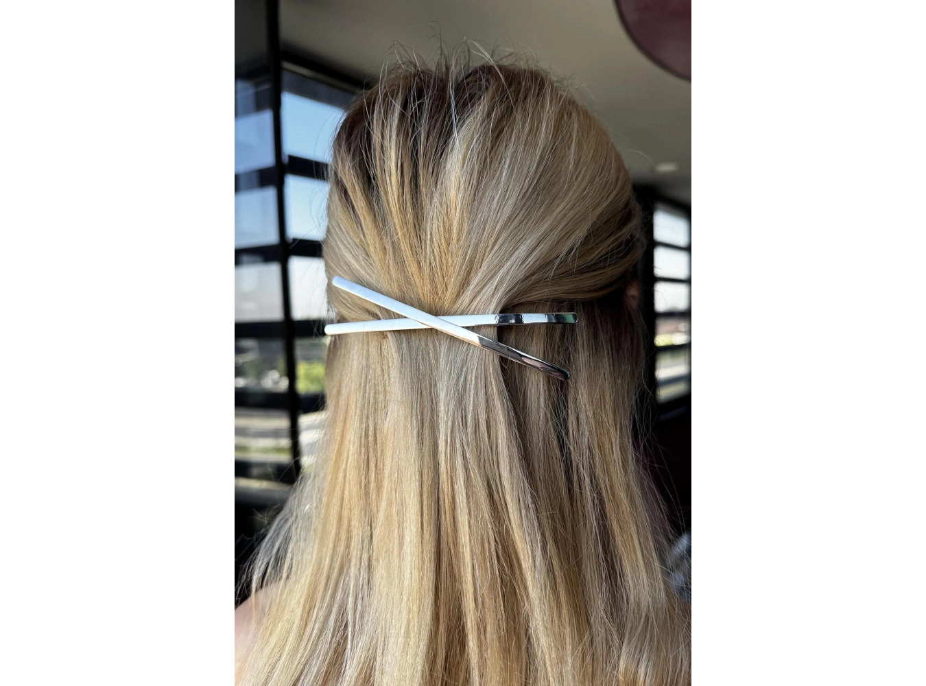 Gümüş Renk Çarpı Figürlü Metal Otomat Toka