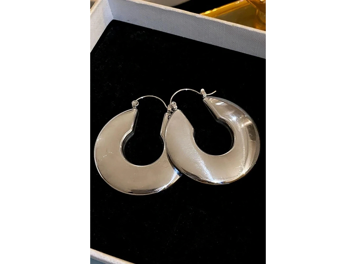 Gümüş Renk Çelik Halka Küpe (Çift)